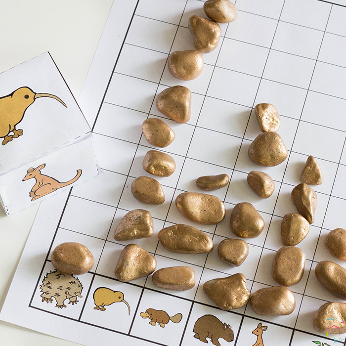 Australian animals graphing counting activity