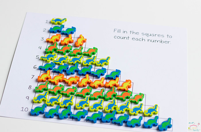 Mini eraser dinosaur math pack