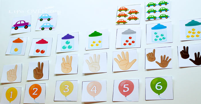 number matching activity for kindergarten