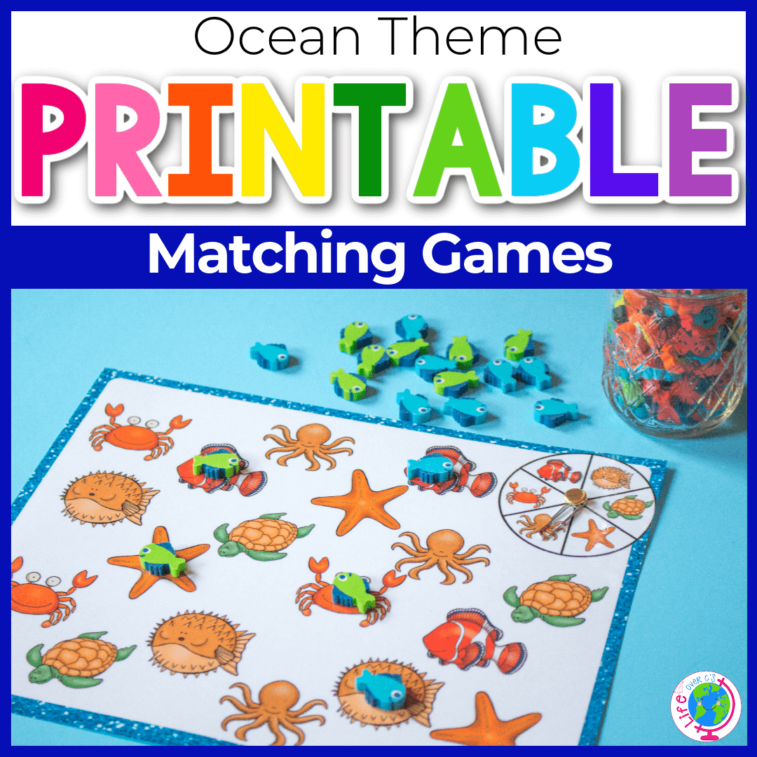 Matching Activities: Ocean Theme