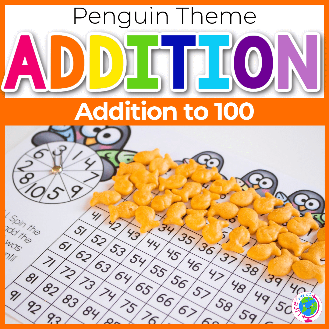 Addition to 100 Hundreds Chart: Penguin Theme