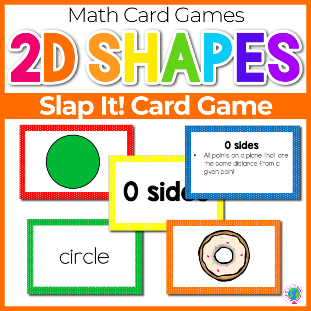 2D shapes slap it! card game math activities