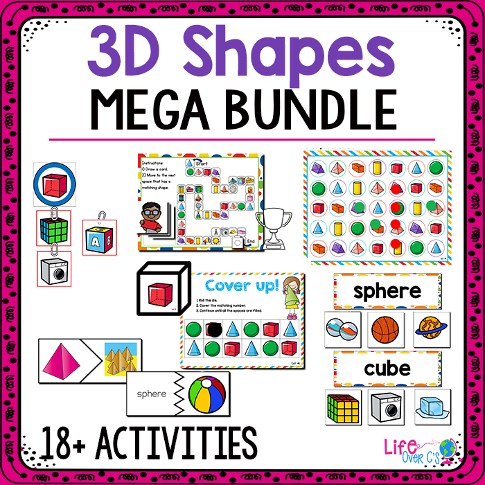 3D shapes mega bundle with 18+ activities