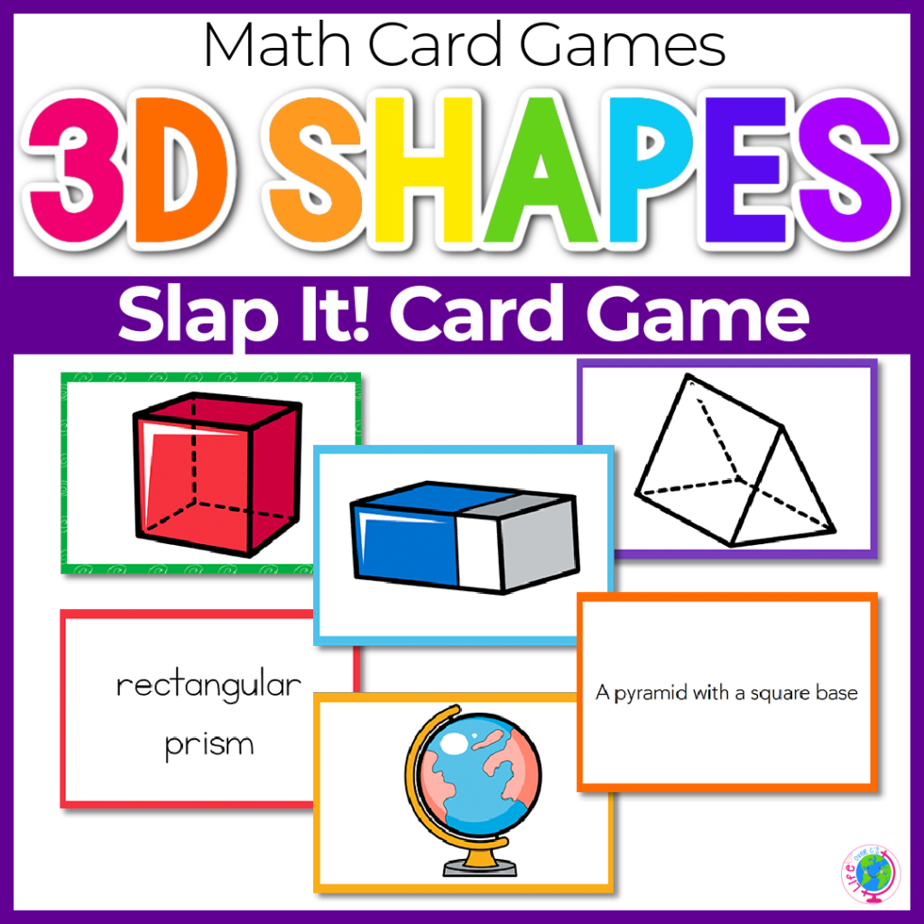 3D shapes Slap it card game