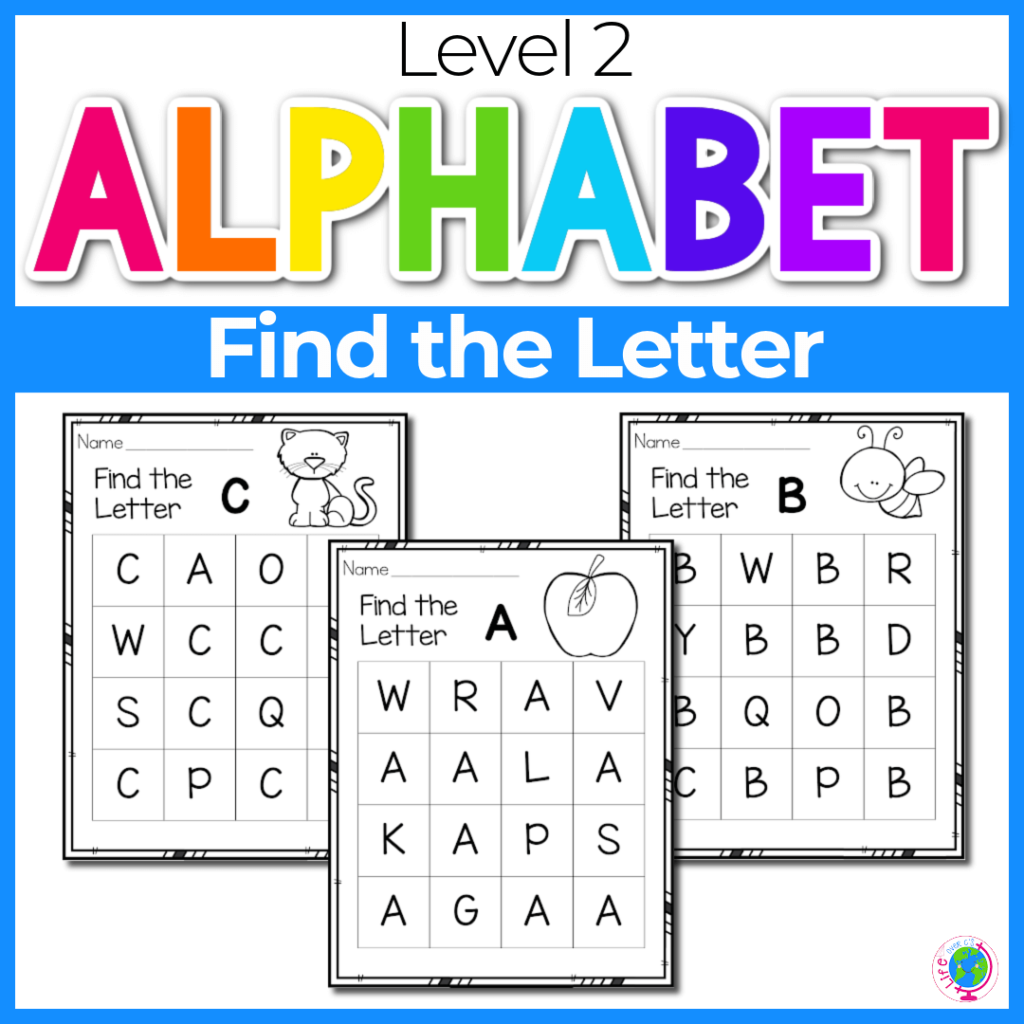 Alphabet find the letter activities