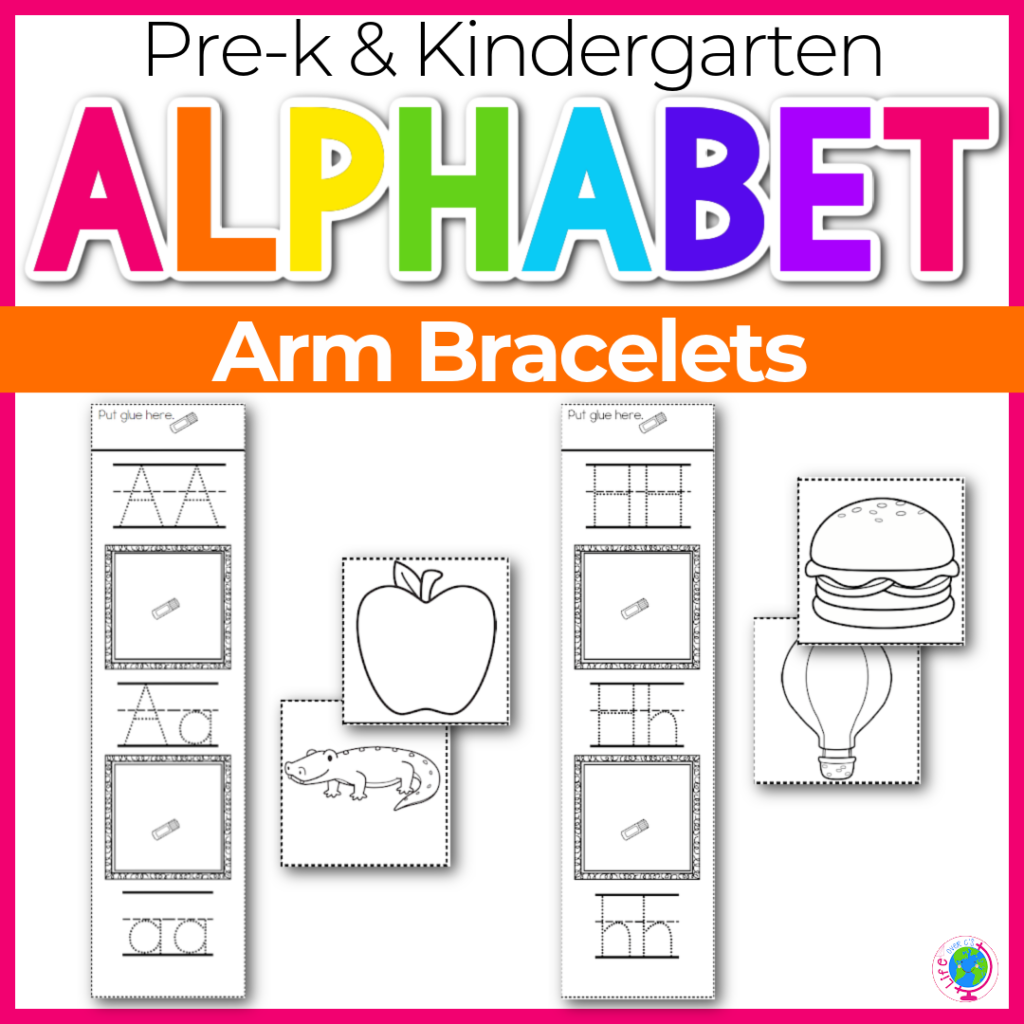 Alphabet activities arm bracelets