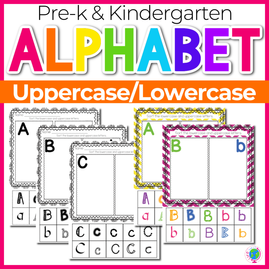 Uppercase and lowercase alphabet activities