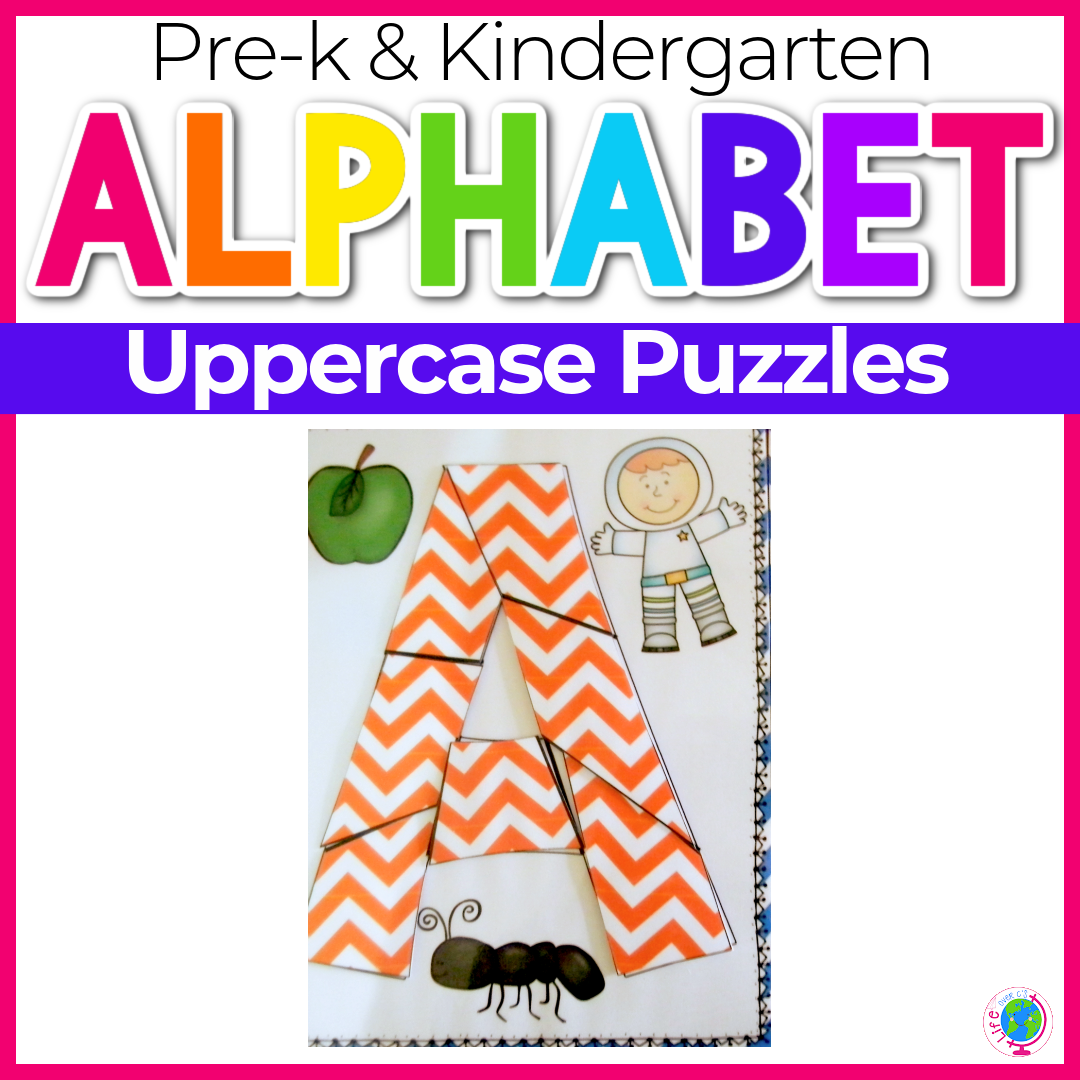 Alphabet centers with uppercase alphabet puzzles