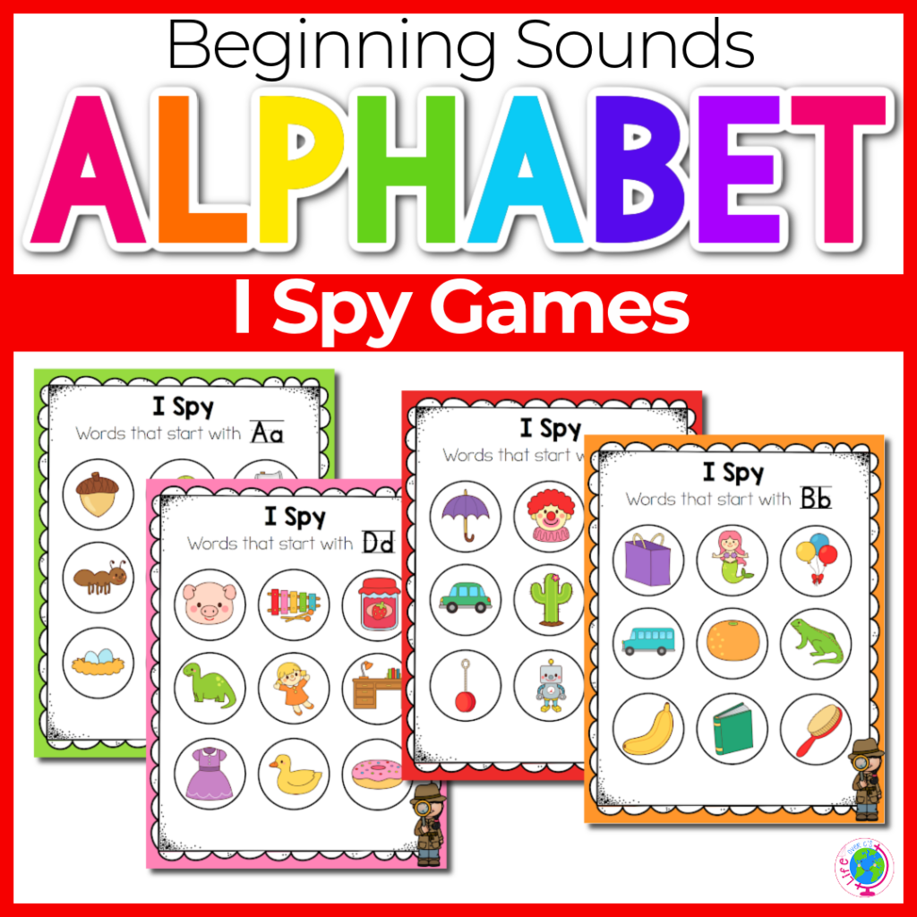 Beginning sounds alphabet I Spy games