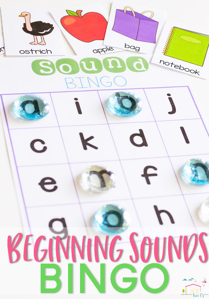 Alphabet beginning sounds BINGO games