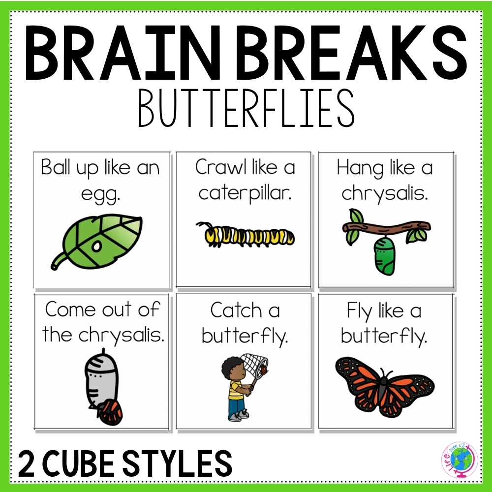 Brain Break Cube: Butterflies