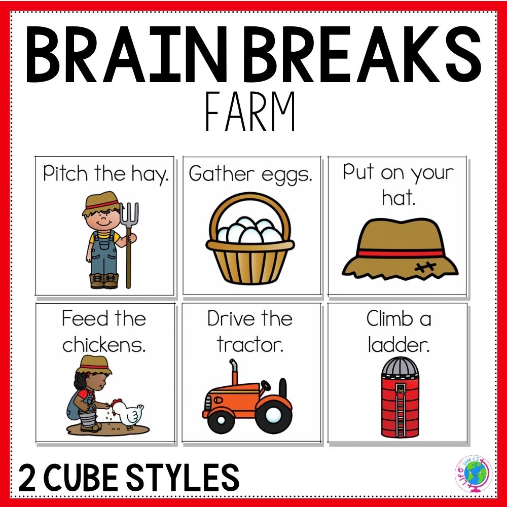 Brain Break Dice: Farm
