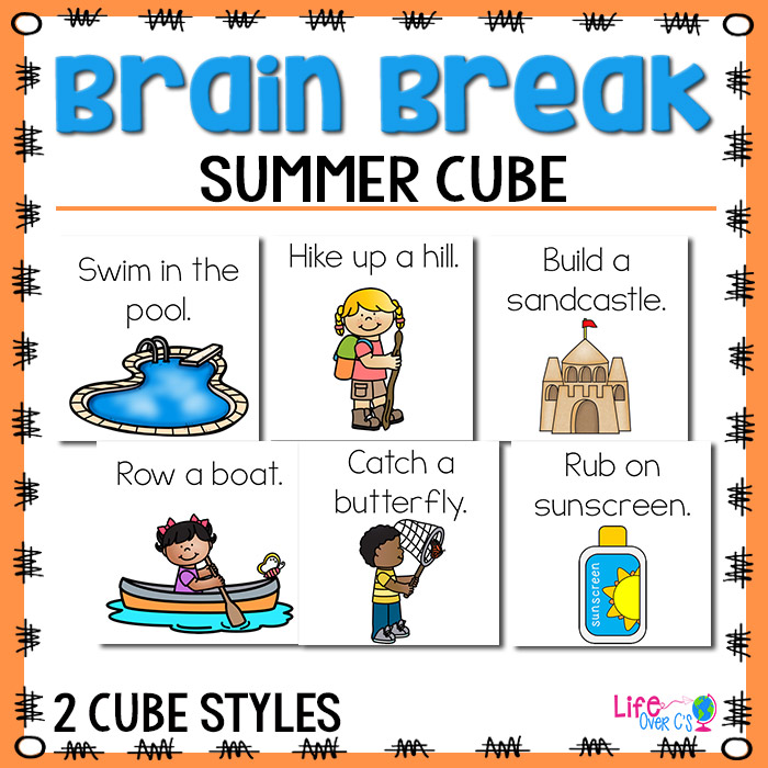 Brain Break Dice: Summer Theme