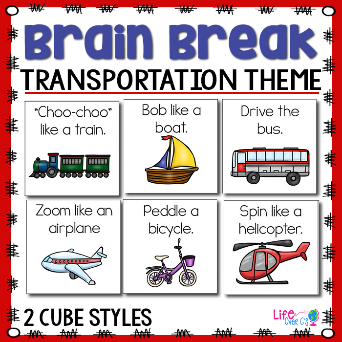 Brain Break Dice: Transportation