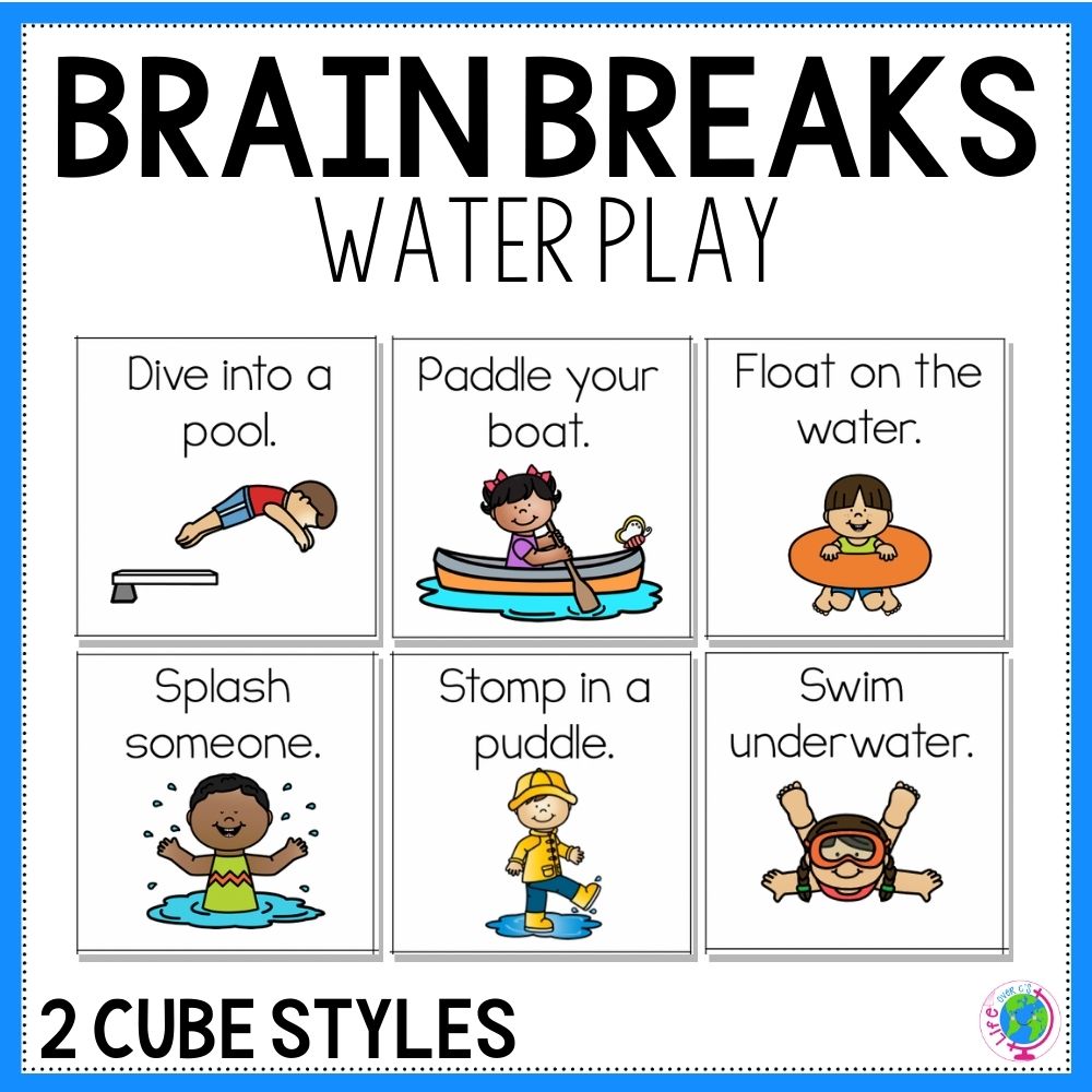 Brain Break Dice: Water Play and Swimming