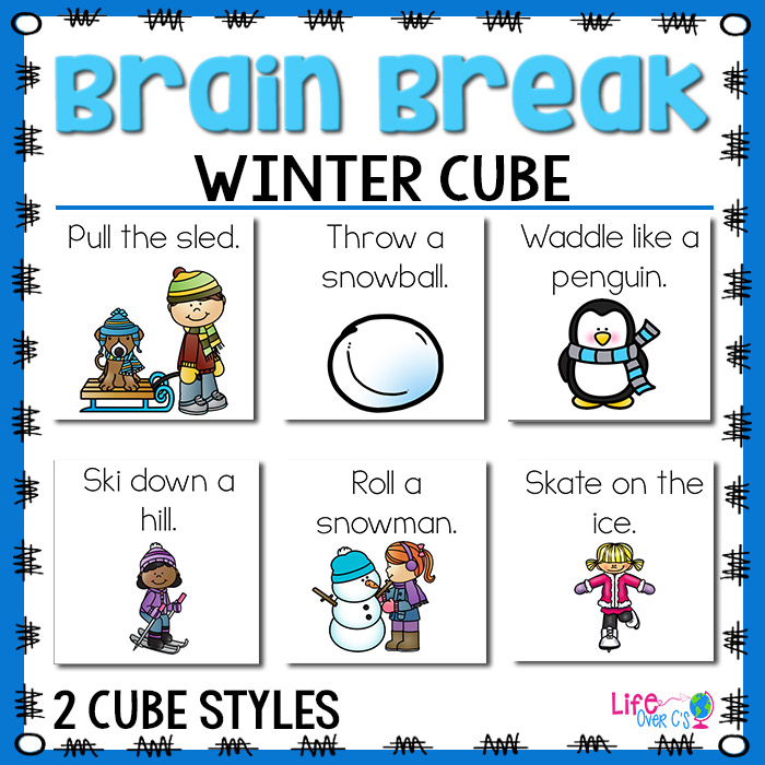 Brain Break Dice: Winter