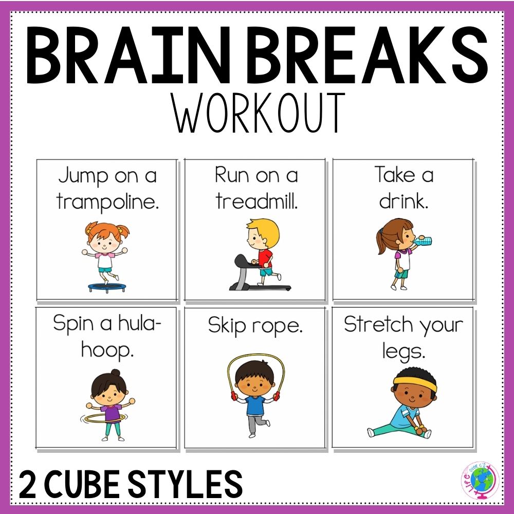 Brain break workout cube