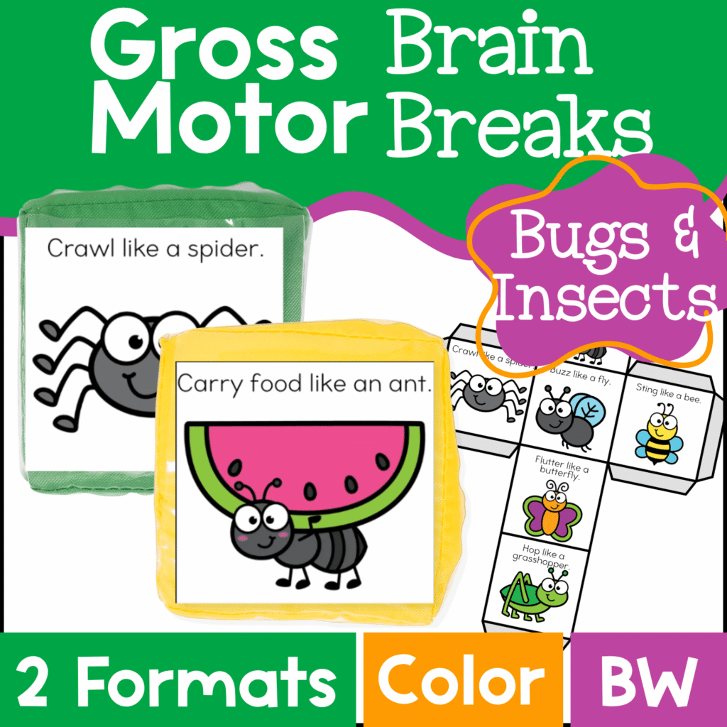 Bug and insect themed brain break activities