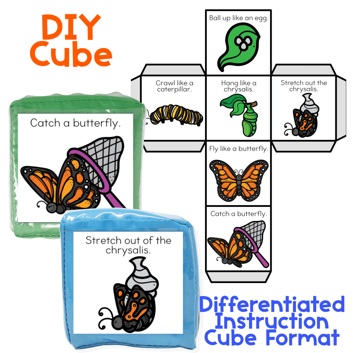 Brain break ideas with butterflies theme
