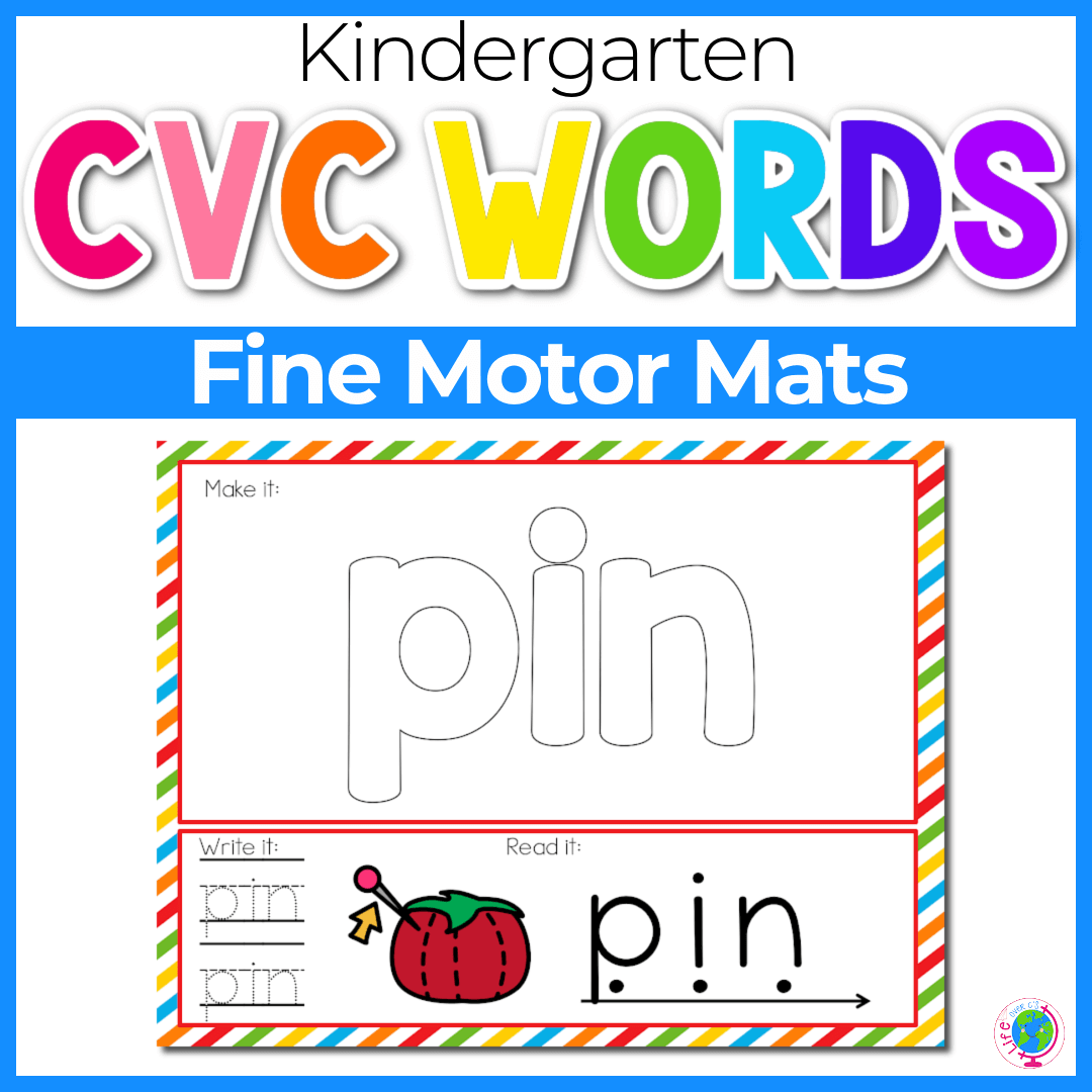 CVC Word Mats | Plain Outlines Multi-Use CVC Word Mats | Literacy Center