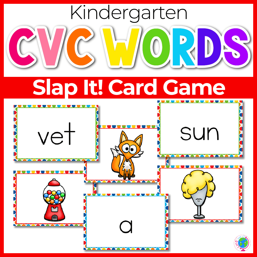 CVC Vowel Sound Slap-It! Card Game