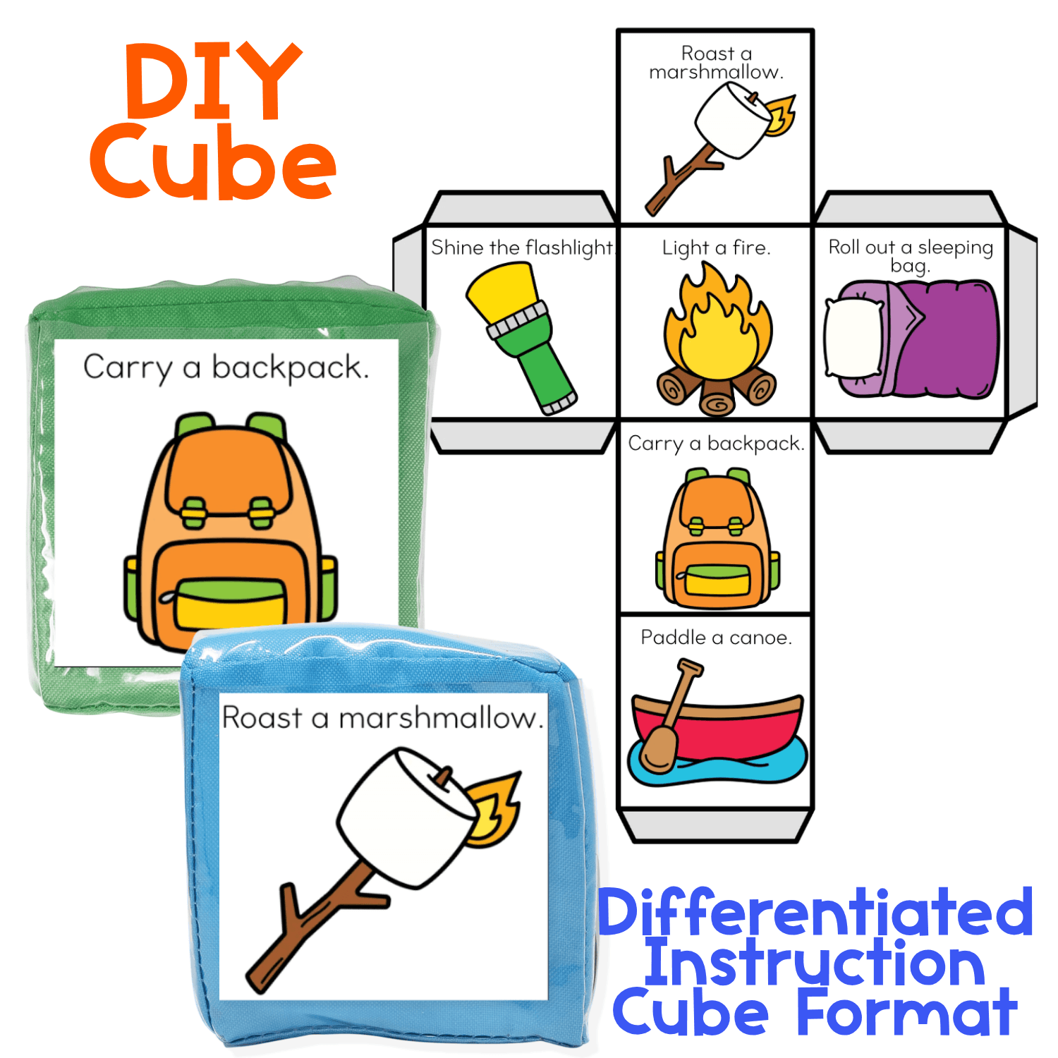 Brain break activities with summer camping theme