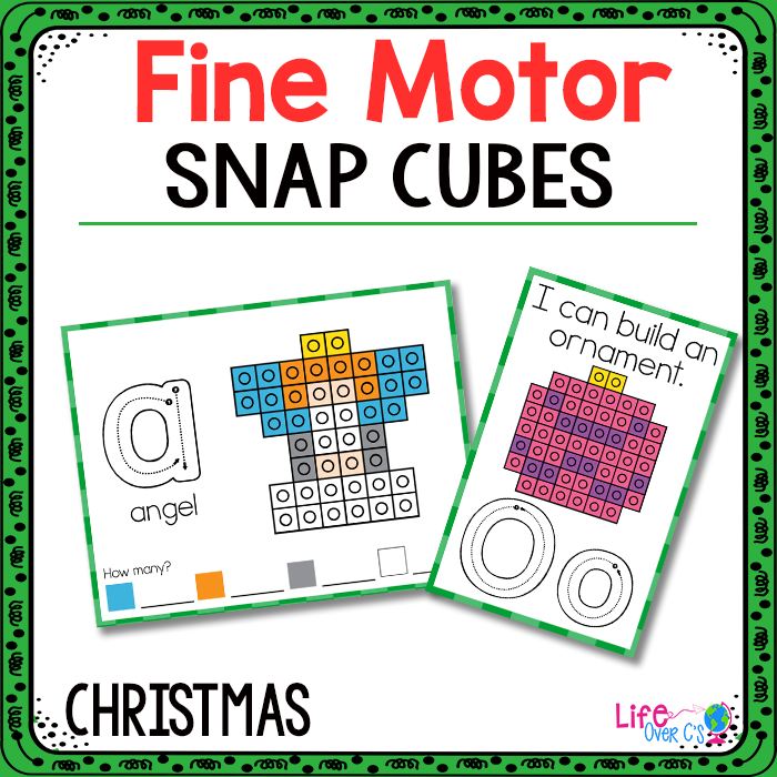 Snap cube mats with Christmas theme