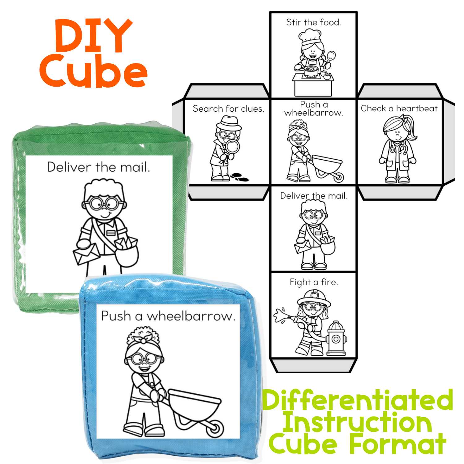 Brain break ideas with community helpers theme