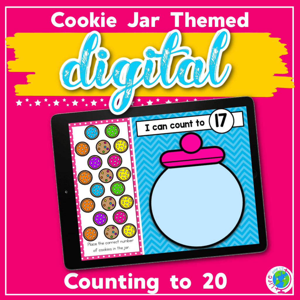Cookie jar counting to 20 math activity