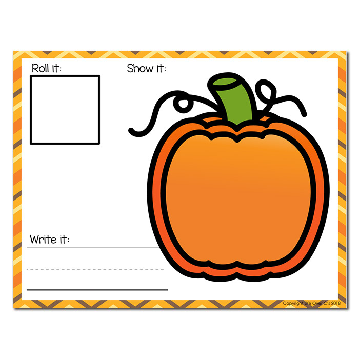 Counting activities numbers 1-20 with pumpkin fall theme