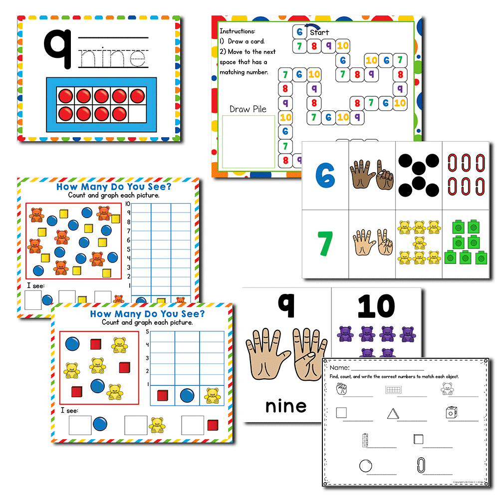 Counting numbers 0-10 mega bundle with 20+ activities