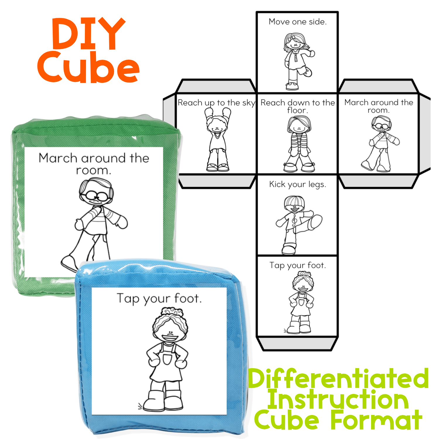 Brain break cube with dance theme