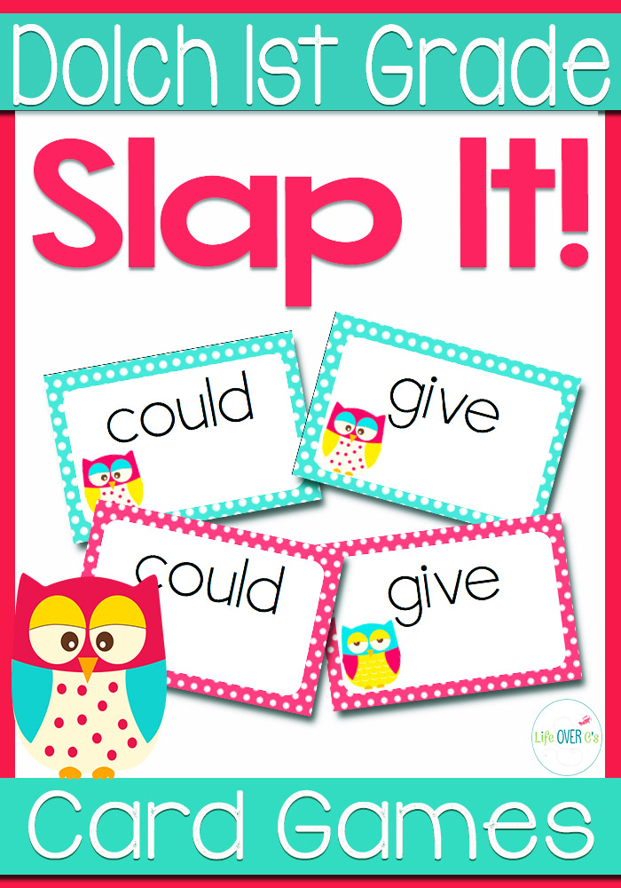 Dolch Words 1st Grade Sight Words Slap-It Card Game/Center