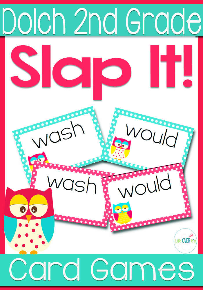 Dolch Words 2nd Grade Sight Words Slap-It Card Game/Center