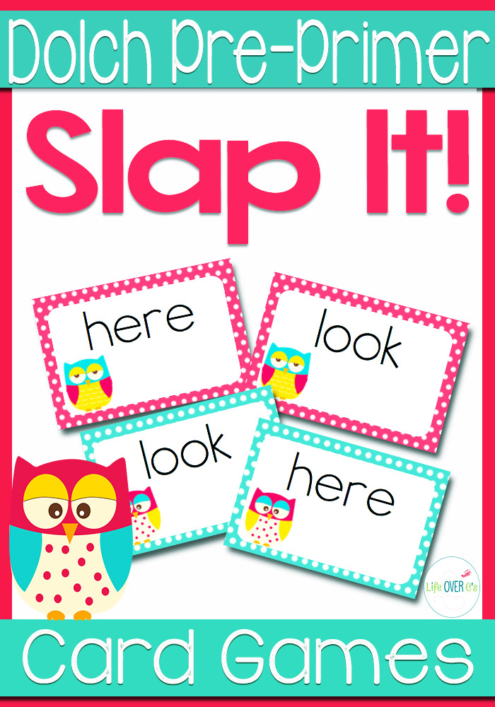 Dolch Words Pre-Primer Sight Words Slap-It Card Game/Center
