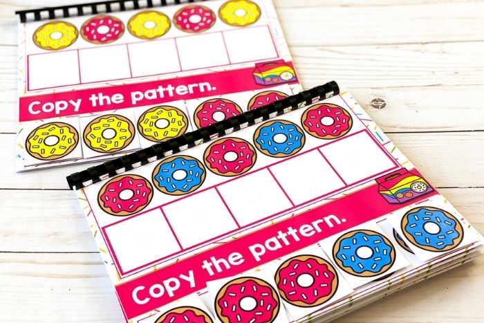 Copy AB patterns - digital and printable with donut theme