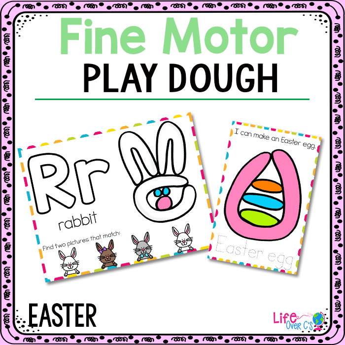Fine Motor Mats Play Dough: Easter