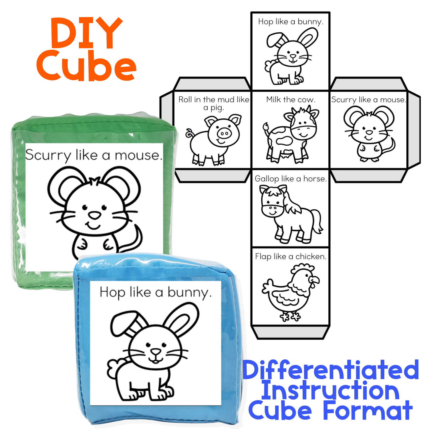 Brain break activities with farm animal theme