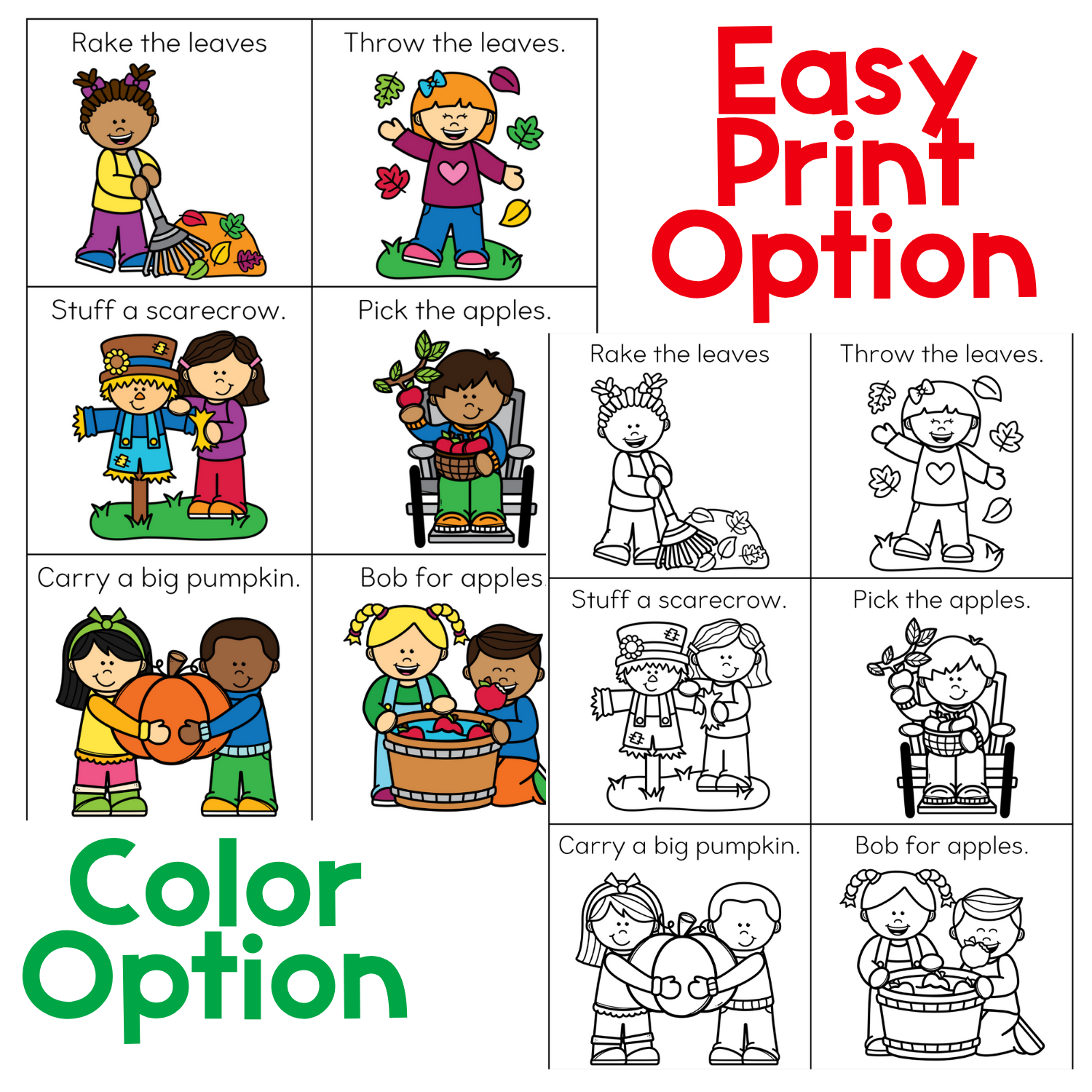 Fall themed brain break activities