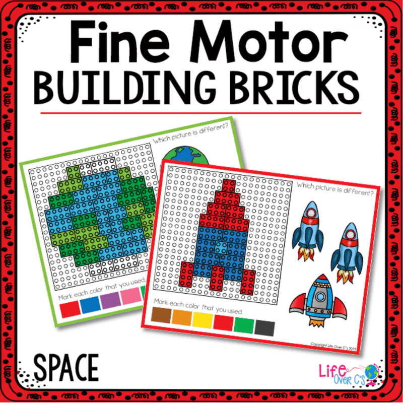 Fine Motor Mats: Bricks: Space