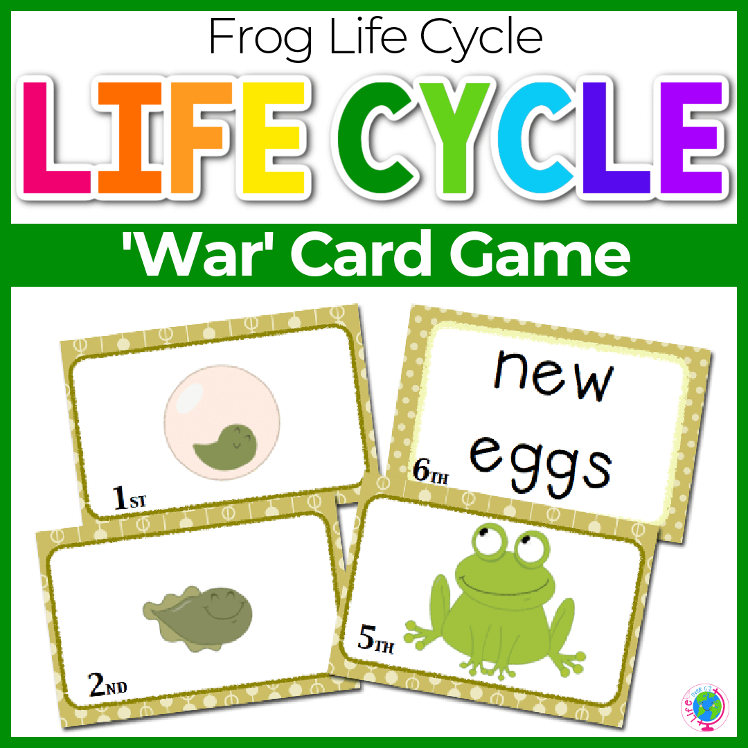 frog life cycle sequencing war card game
