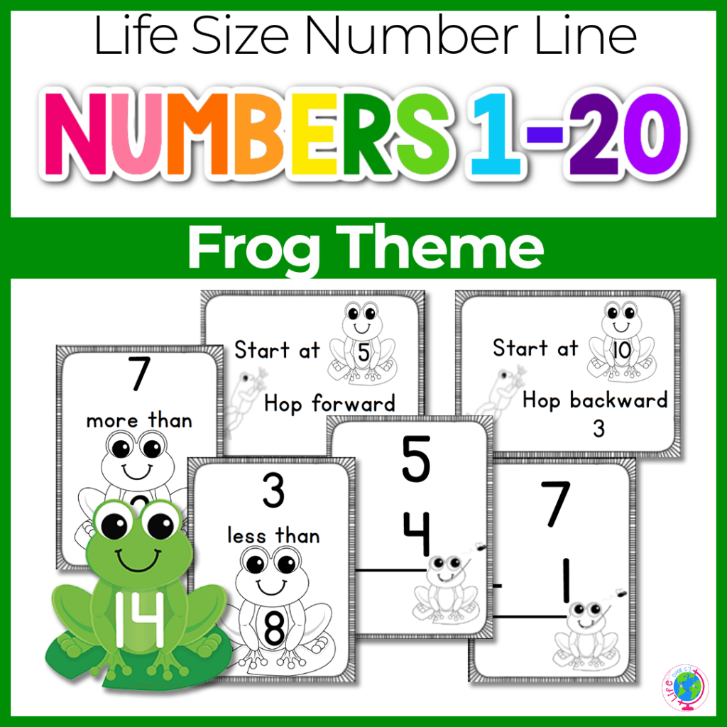 Life size number line with frog theme