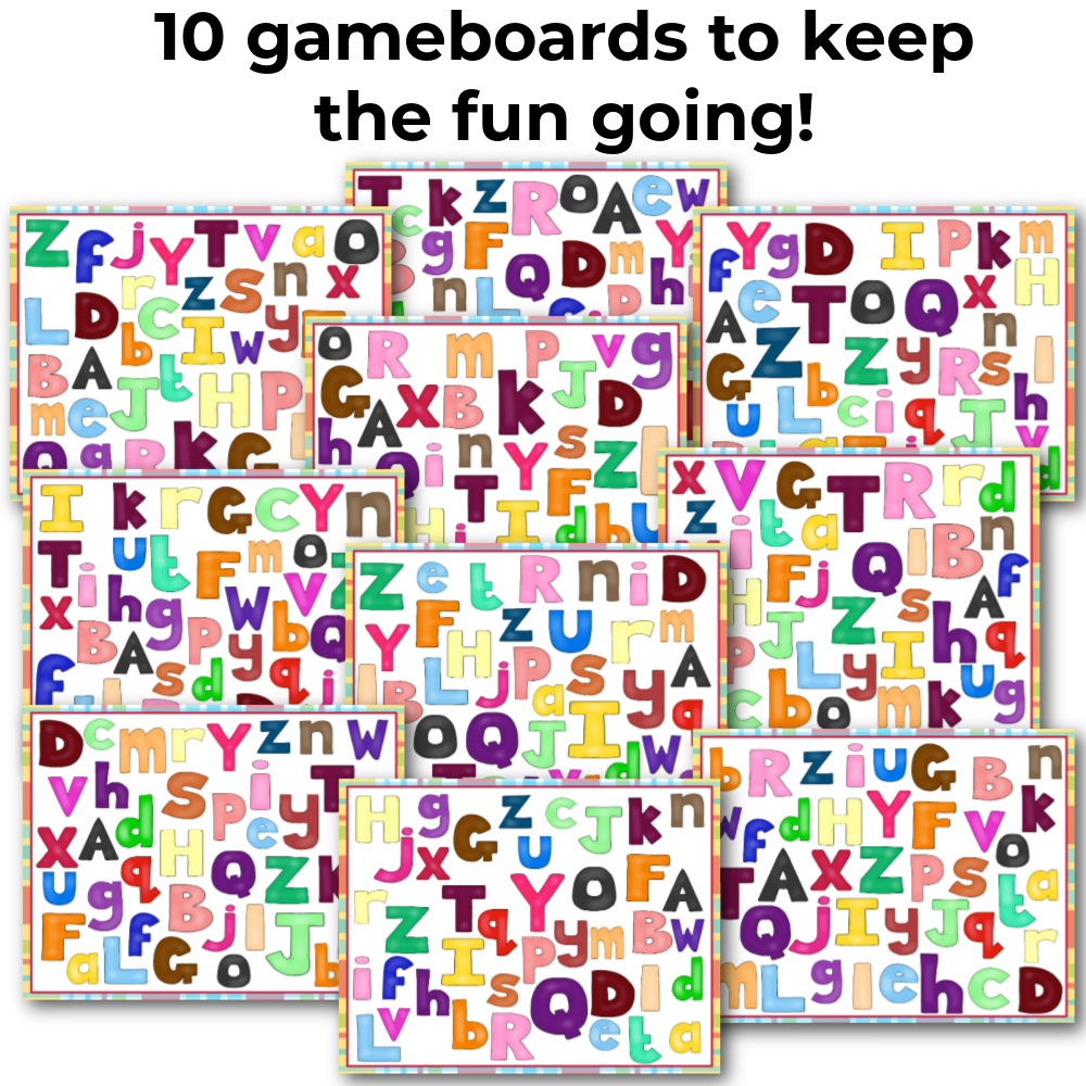I Spy alphabet "flip" board game