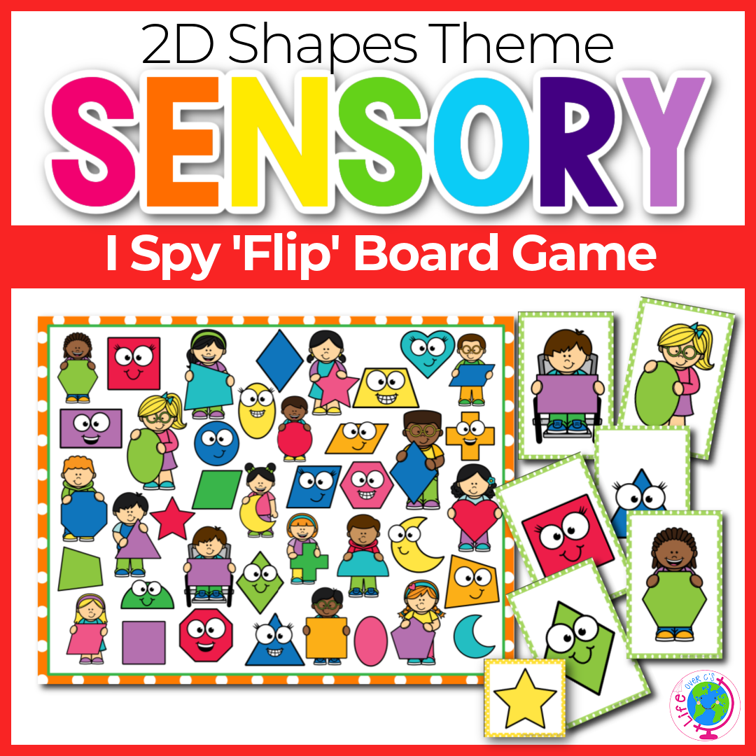 I Spy "Flip" board game with 2D Sensory theme