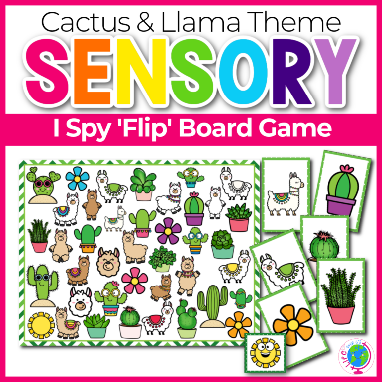 I Spy “Flip” Board Game: Cactus and Llama