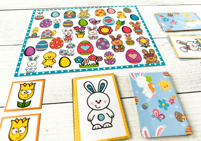 I Spy "Flip" board game with Easter theme