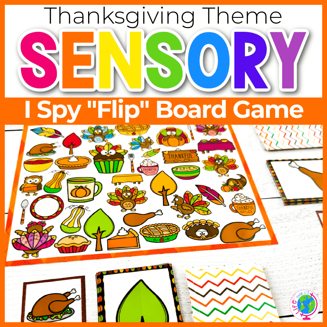 I Spy "Flip" board game with Thanksgiving