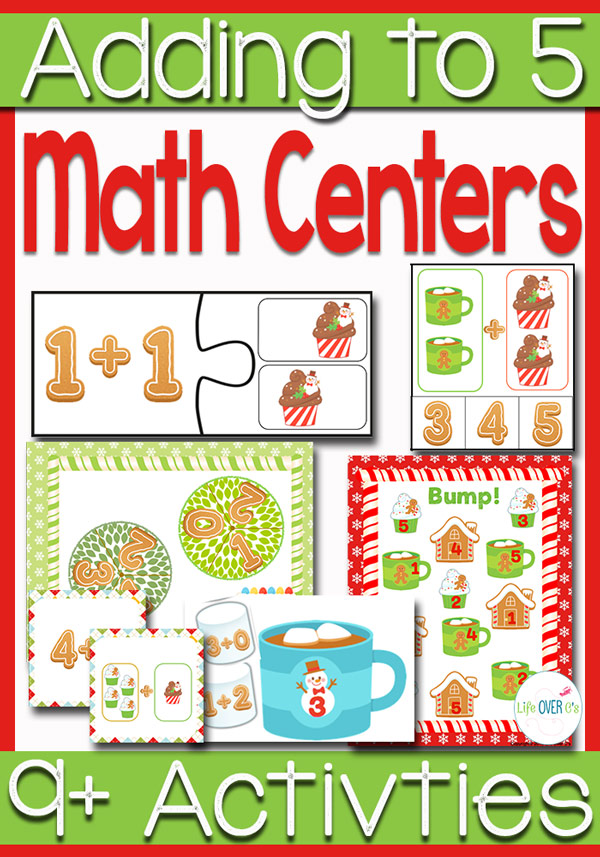 Adding to 5 math center activities