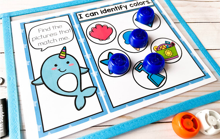 Color matching prek activity for printable and digital Google Classroom