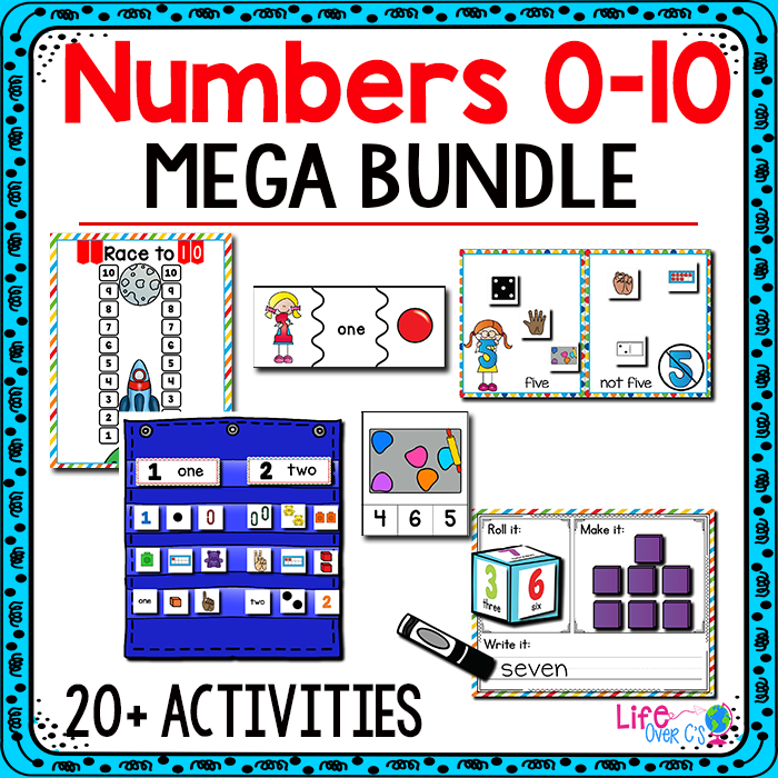 Numbers 0-10 mega bundle with 20+ activities